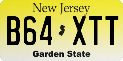 NJ license plate B64XTT