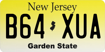 NJ license plate B64XUA