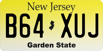NJ license plate B64XUJ