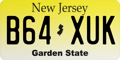 NJ license plate B64XUK