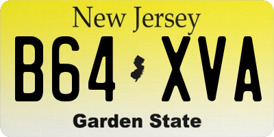 NJ license plate B64XVA