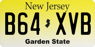 NJ license plate B64XVB