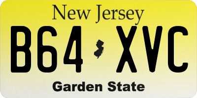 NJ license plate B64XVC