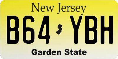 NJ license plate B64YBH