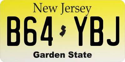 NJ license plate B64YBJ