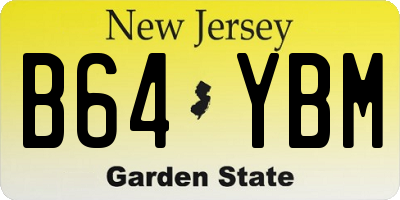 NJ license plate B64YBM