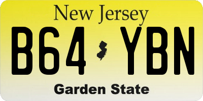 NJ license plate B64YBN