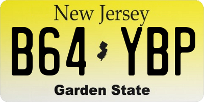 NJ license plate B64YBP