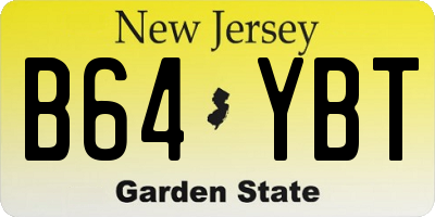 NJ license plate B64YBT