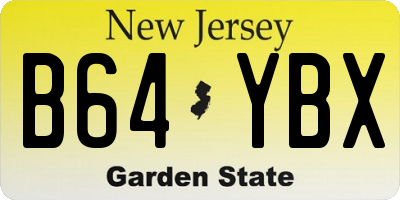 NJ license plate B64YBX