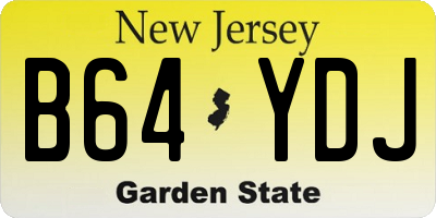 NJ license plate B64YDJ