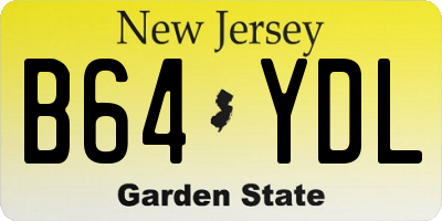 NJ license plate B64YDL