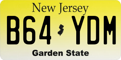 NJ license plate B64YDM