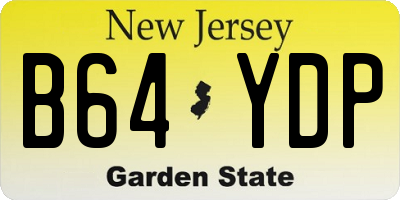NJ license plate B64YDP