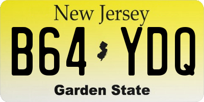 NJ license plate B64YDQ