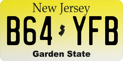 NJ license plate B64YFB