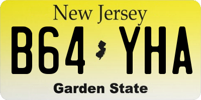 NJ license plate B64YHA