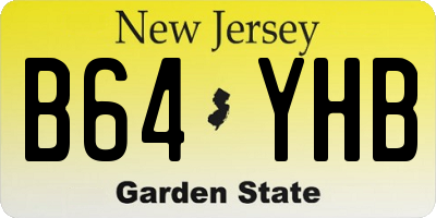 NJ license plate B64YHB