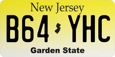 NJ license plate B64YHC