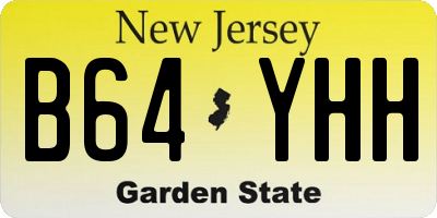 NJ license plate B64YHH