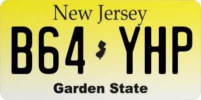 NJ license plate B64YHP
