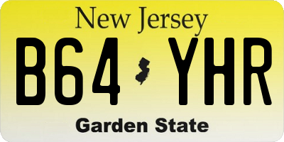 NJ license plate B64YHR