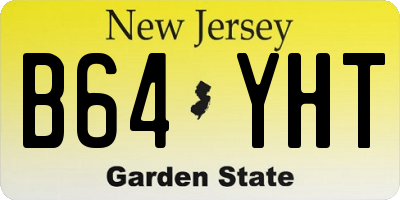 NJ license plate B64YHT