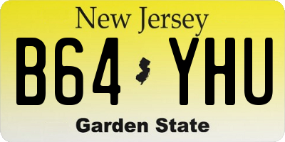 NJ license plate B64YHU