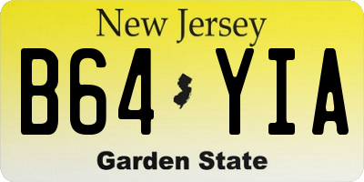 NJ license plate B64YIA