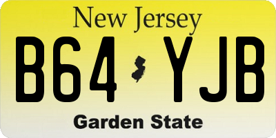 NJ license plate B64YJB