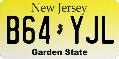 NJ license plate B64YJL