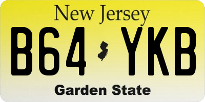 NJ license plate B64YKB
