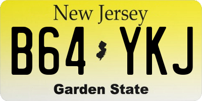NJ license plate B64YKJ