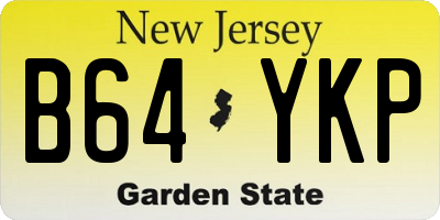 NJ license plate B64YKP