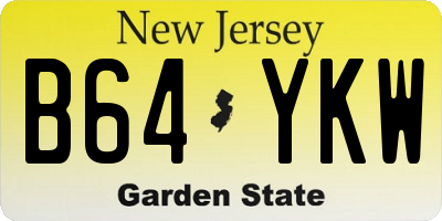 NJ license plate B64YKW