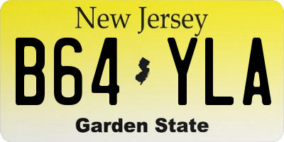 NJ license plate B64YLA