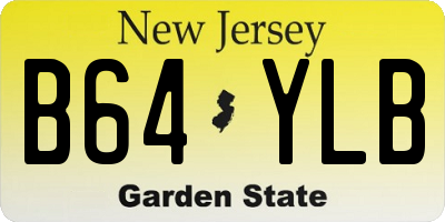 NJ license plate B64YLB