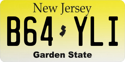 NJ license plate B64YLI