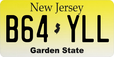 NJ license plate B64YLL