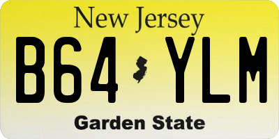 NJ license plate B64YLM