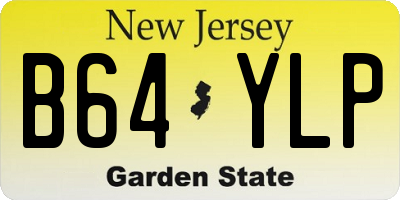 NJ license plate B64YLP