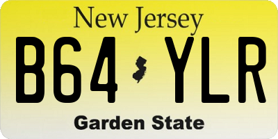 NJ license plate B64YLR