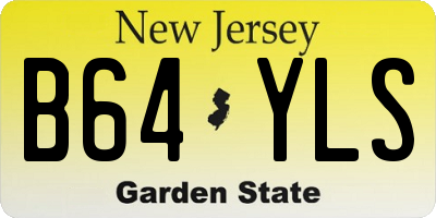 NJ license plate B64YLS