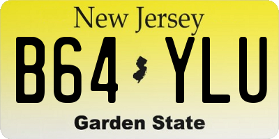 NJ license plate B64YLU