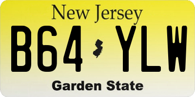 NJ license plate B64YLW