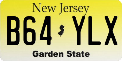 NJ license plate B64YLX