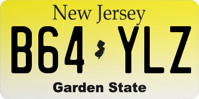 NJ license plate B64YLZ