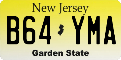 NJ license plate B64YMA