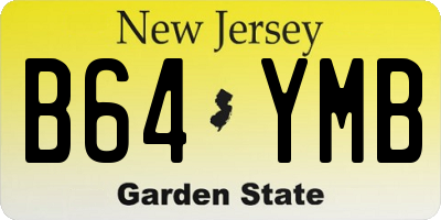 NJ license plate B64YMB