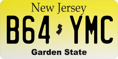 NJ license plate B64YMC